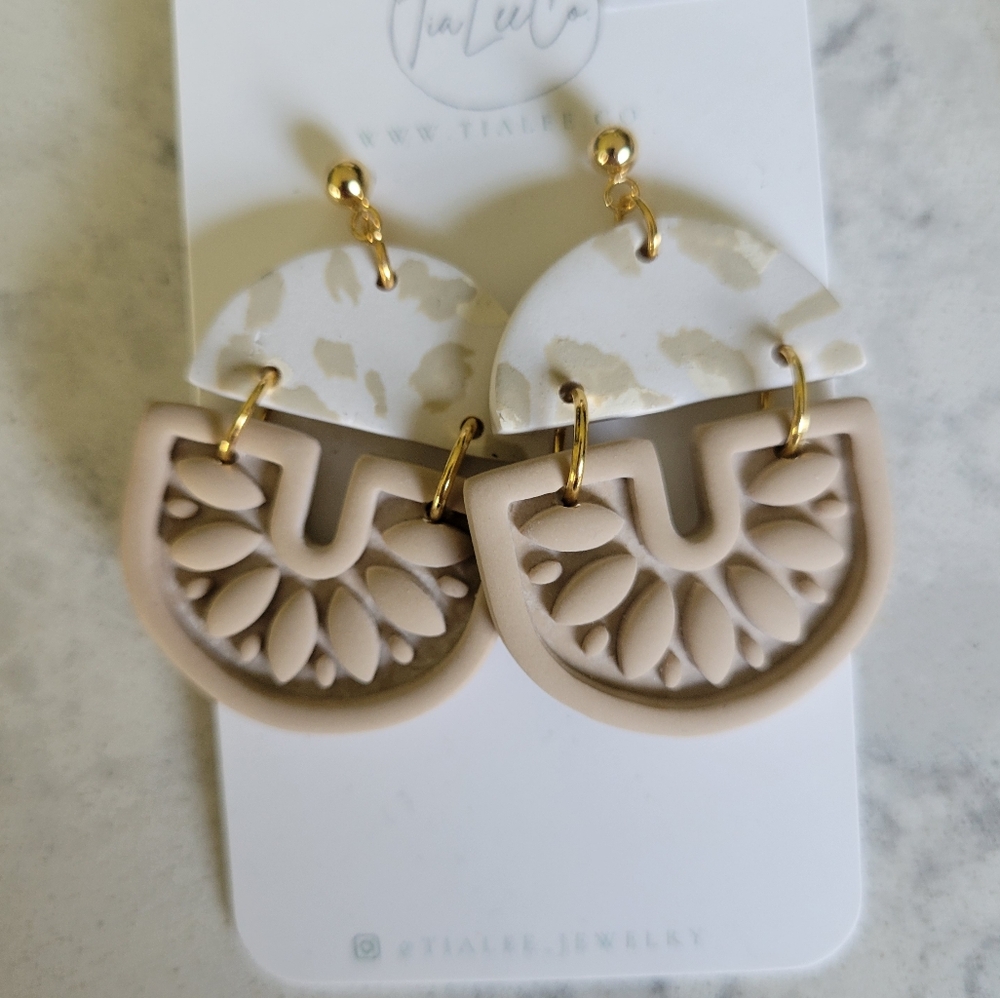 Handmade clay earrings